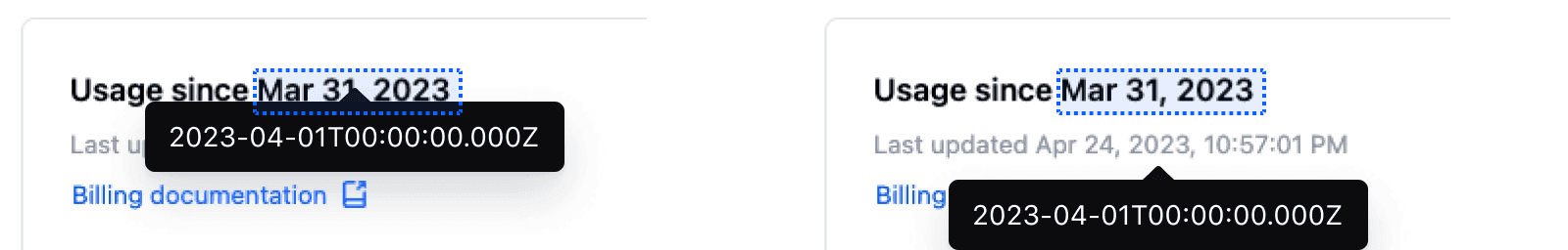 Tooltip with adjusted offset
